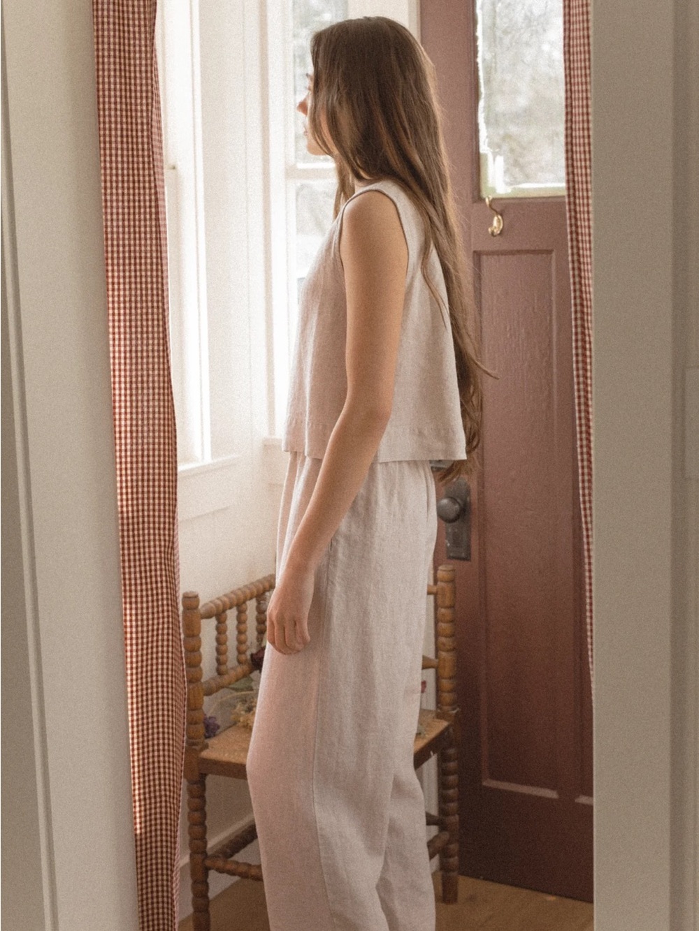 Gillian Stevens Finley Top ~ Oatmeal - Picture 3 of 10